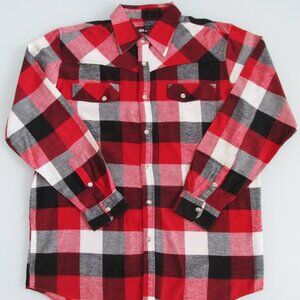 Roman Men's Cotton Flannel Western Shirt Size Large